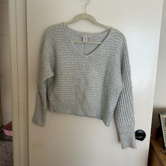 Sincerely Jules Grey Sweater - Vneck - Picture 1 of 4